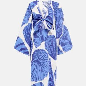 Johanna Ortiz Women's Blue Polinesia Occidental Cutout Midi Dress